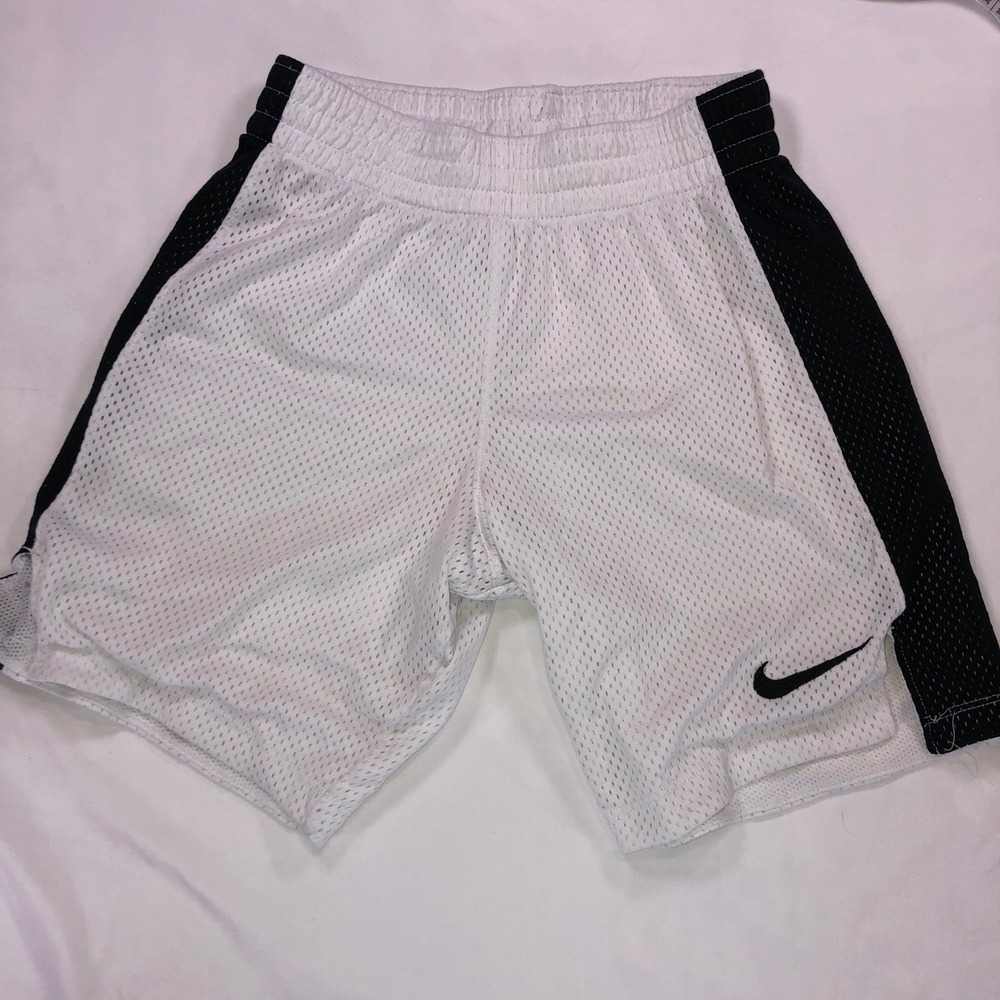 Nike Dri-FIT Basketball Shorts White Black Mesh Athletic Mens Medium RN56323